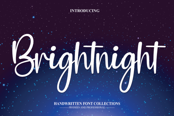 Brightnight: A Charming Handwritten Font for Editorial Design