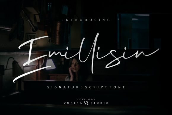 Emillisin: A Modern Script Font for Elegant Editorial Design