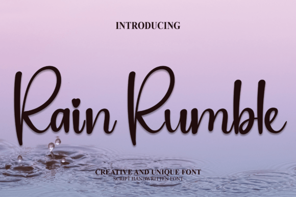 Enhance Your Brand with Rain Rumble: A Friendly Handwritten Font