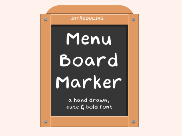 Menu Board Marker: A Handwritten Font for Engaging Designs