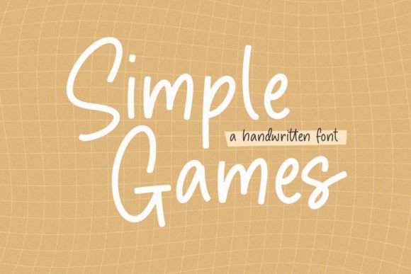 Simple Games: A Handwritten Font for Editorial Charm